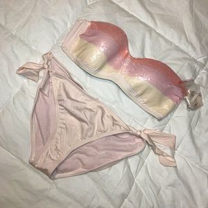Sequin pink bikini